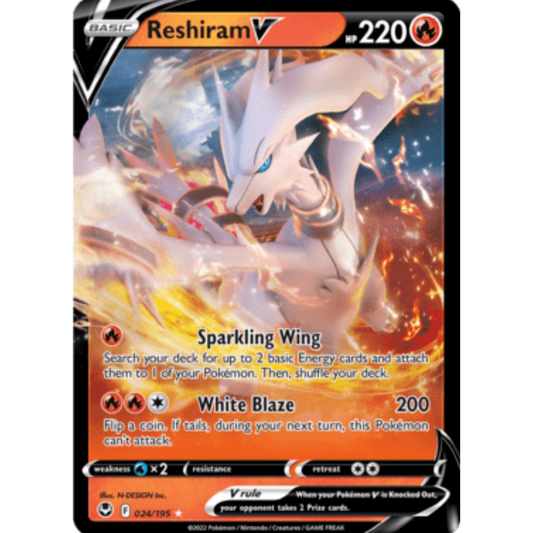 Reshiram V (024/195) [Sword & Shield: Silver Tempest]