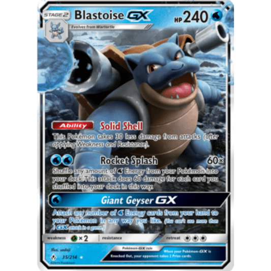 Blastoise GX (35/214) [Sun & Moon: Unbroken Bonds]