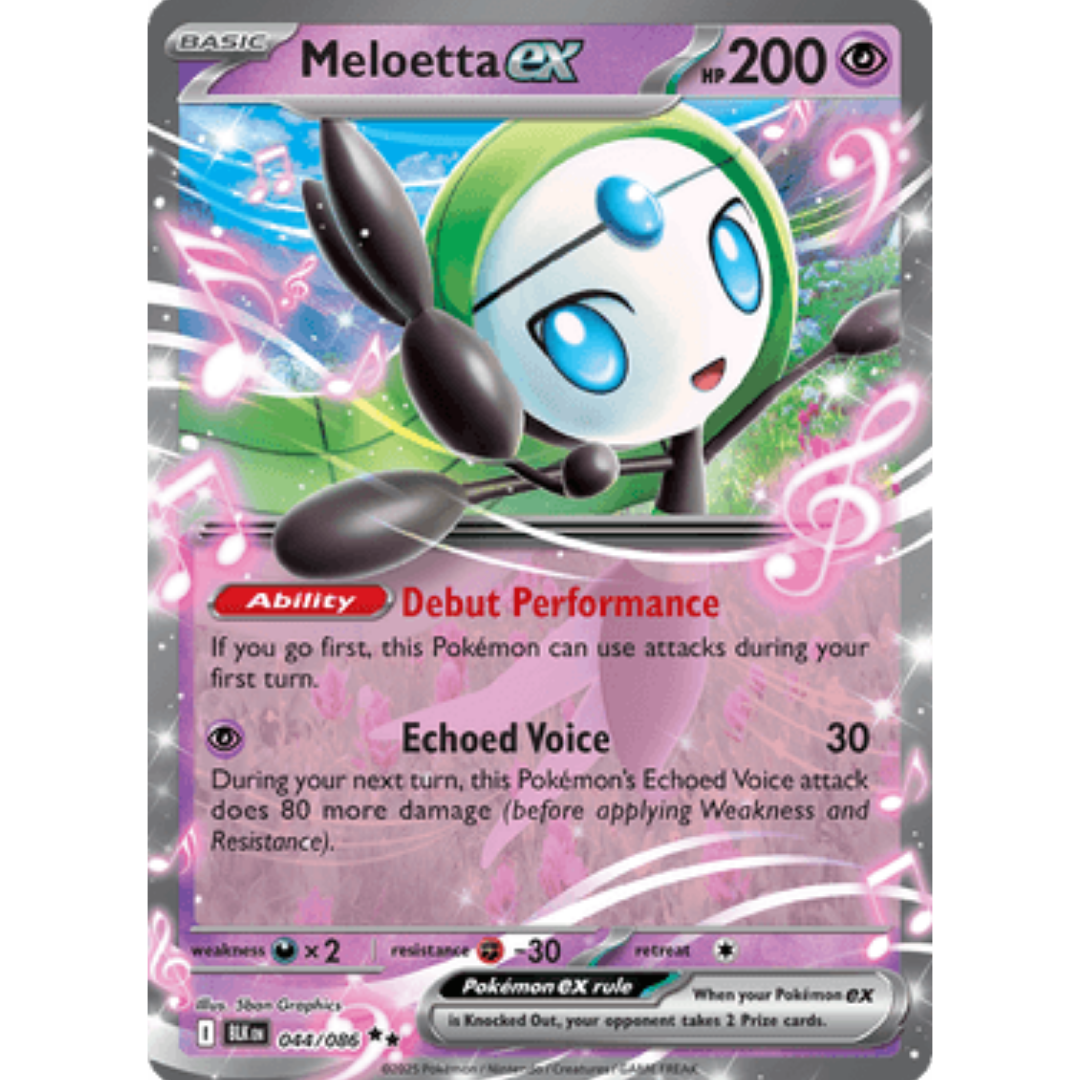 Meloetta ex 044/086  - Holofoil SV Black Bolt - Double Rare