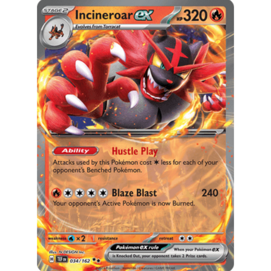 Incineroar ex (034/162) [Scarlet & Violet: Temporal Forces]