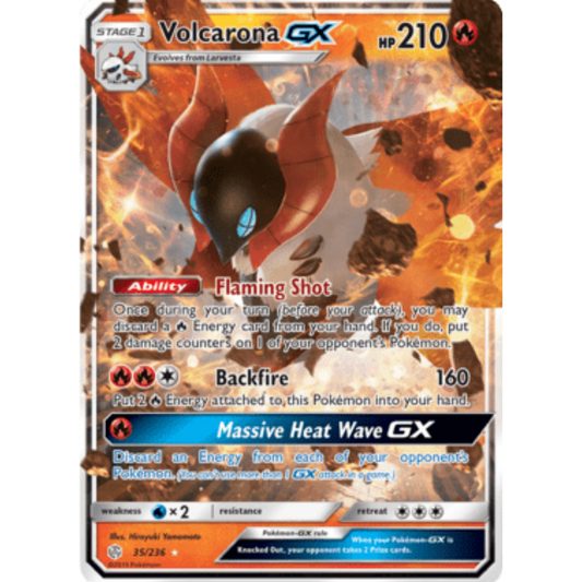 Volcarona GX 035/236  - Holofoil SM  Cosmic Eclipse - Ultra Rare