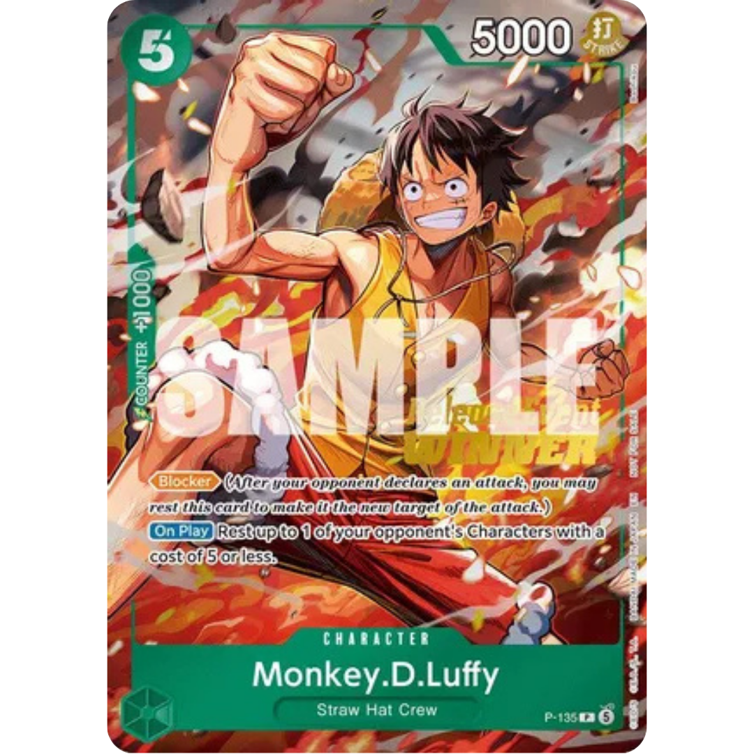 Monkey.D.Luffy (OP16 Release Event Winner) (P-135) - One Piece Promotion Cards Foil