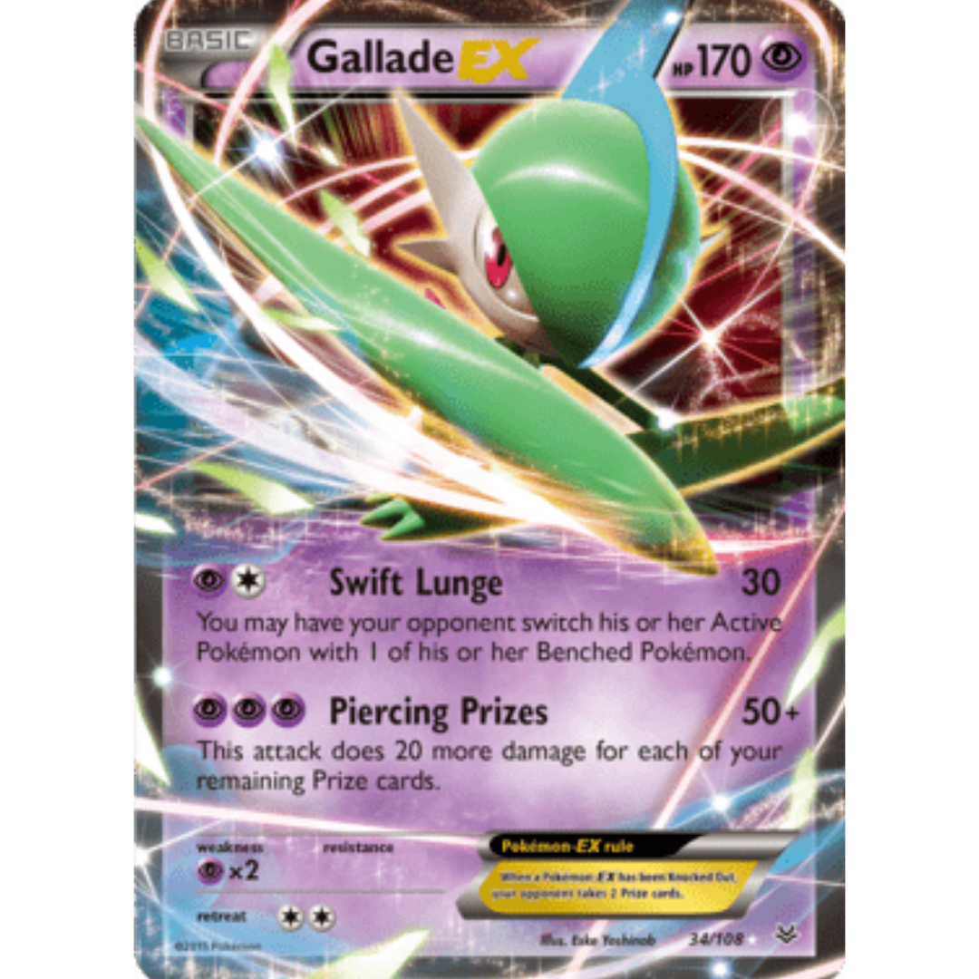 Gallade EX 034/108  - Holofoil XY  Roaring Skies - Ultra Rare