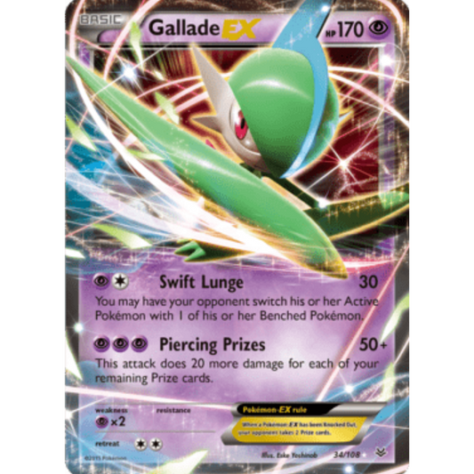 Gallade EX 034/108  - Holofoil XY  Roaring Skies - Ultra Rare