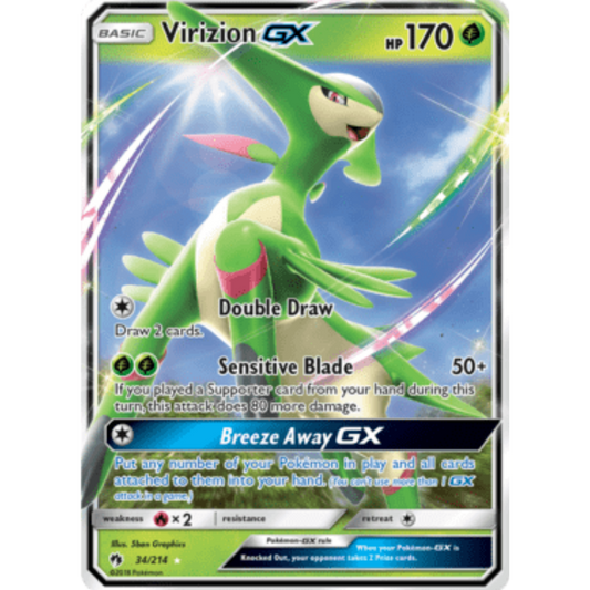 Virizion GX (34/214) [Sun & Moon: Lost Thunder]