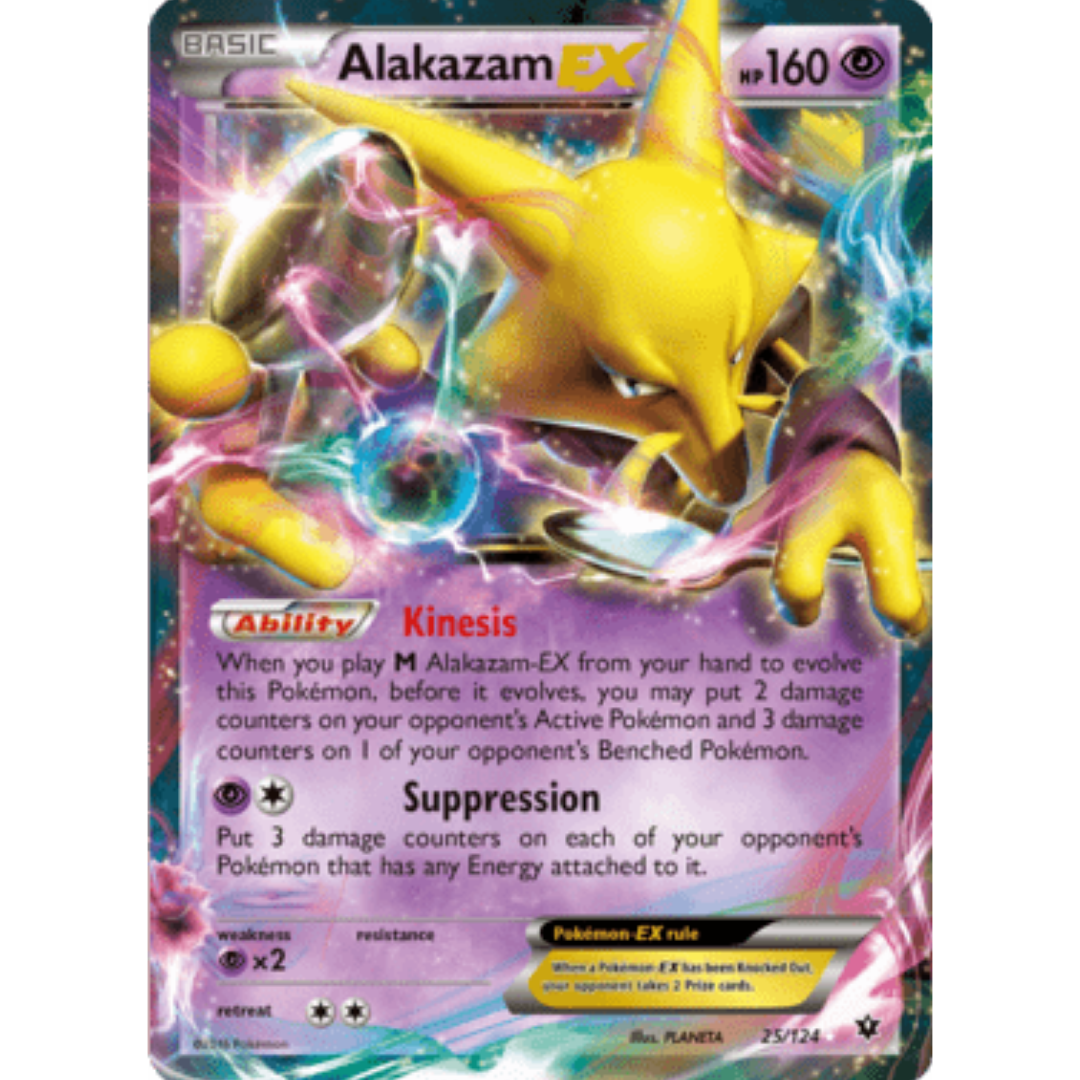 Alakazam EX 025/124  - Holofoil XY  Fates Collide - Ultra Rare
