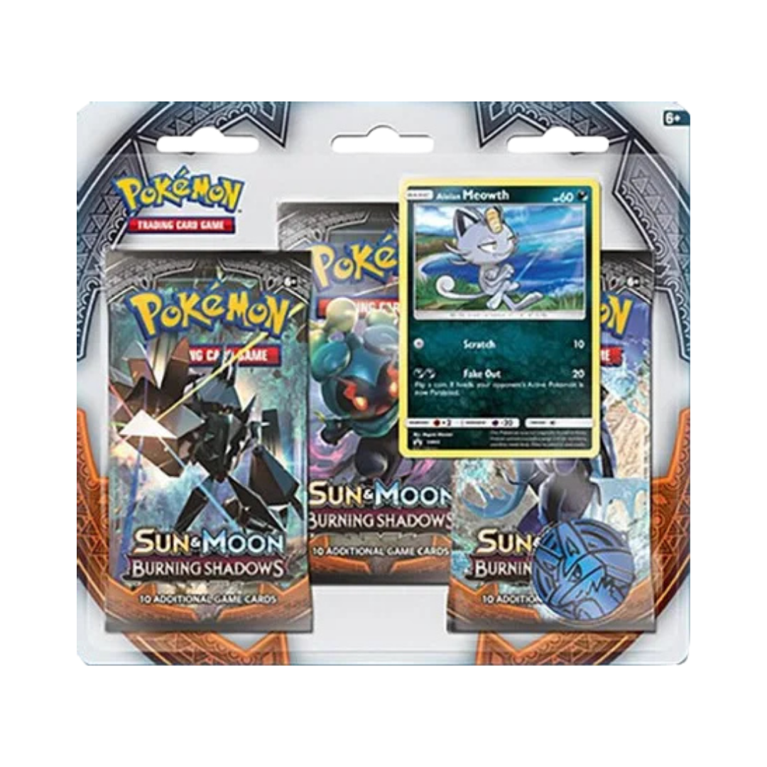 Burning Shadows 3 Pack Blister [Alolan Meowth]