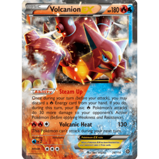 Volcanion EX 026/114  - Holofoil XY  Steam Siege - Ultra Rare