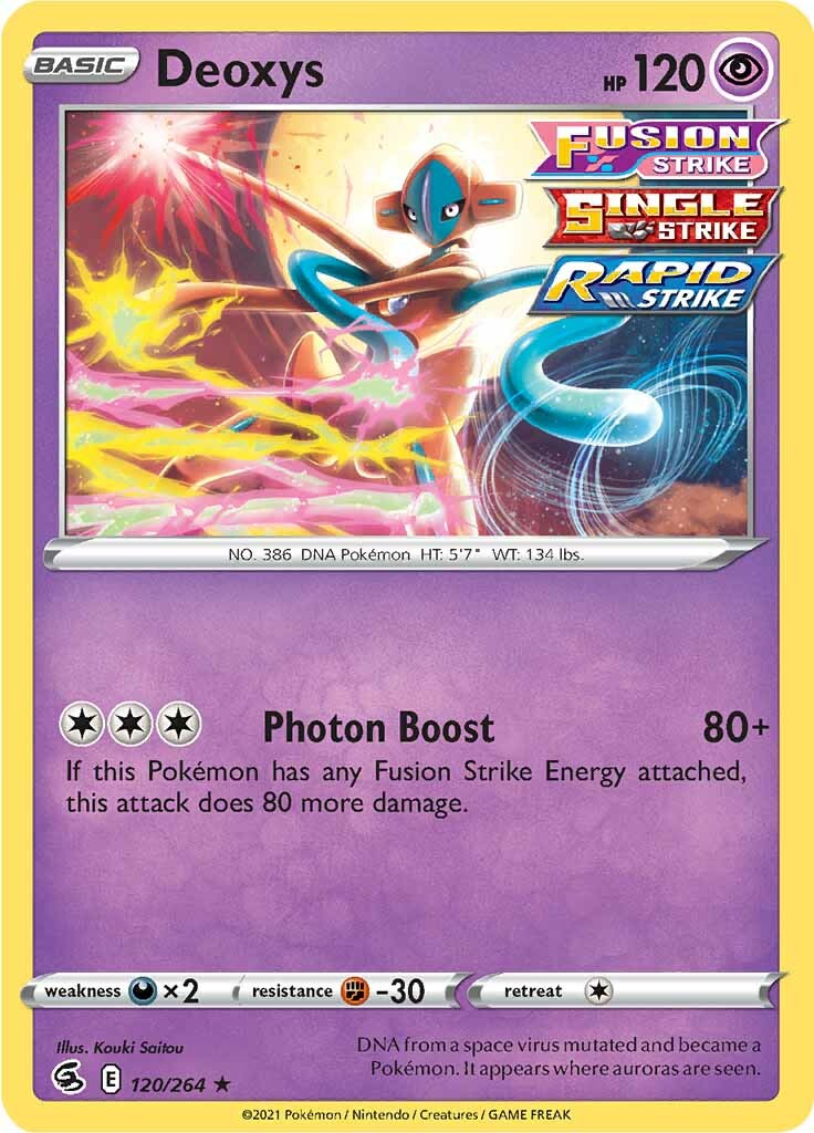 Deoxys 120  - Holofoil SWSH08 Fusion Strike - Holo Rare