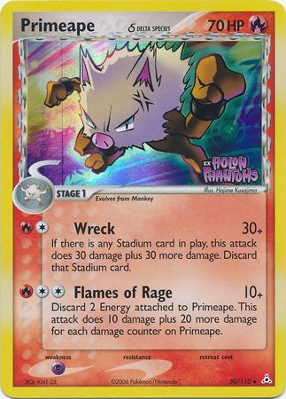 Primeape (Delta Species) 050  - Reverse Holofoil Holon Phantoms - Uncommon