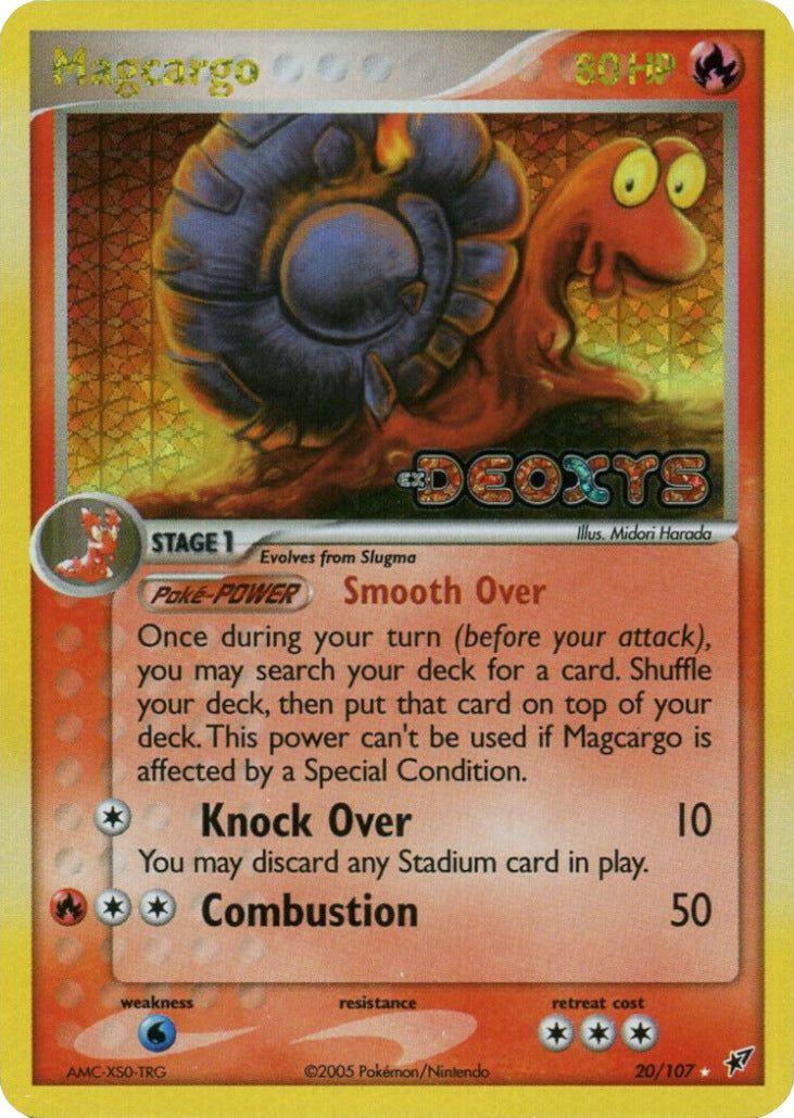 Magcargo - 020/107/107  - Reverse Holofoil Deoxys - Rare