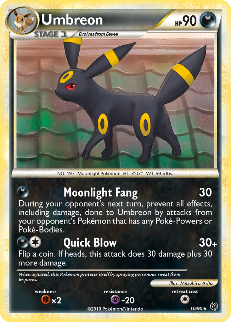 Umbreon 010  - Holofoil Undaunted - Holo Rare