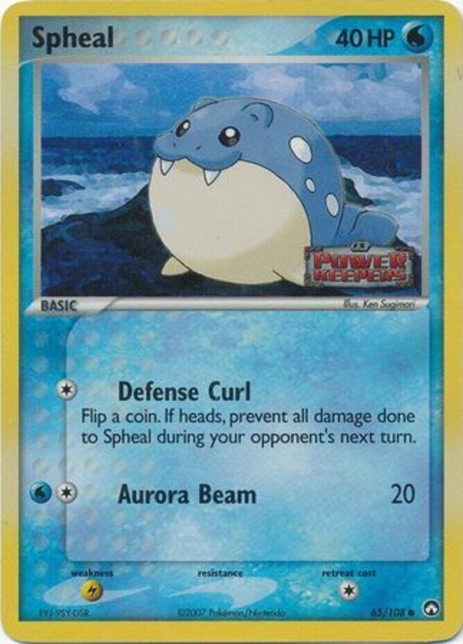 Spheal 065/108  - Reverse Holofoil Power Keepers - Common