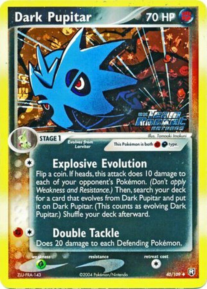 Dark Pupitar 040/109  - Reverse Holofoil Team Rocket Returns - Uncommon
