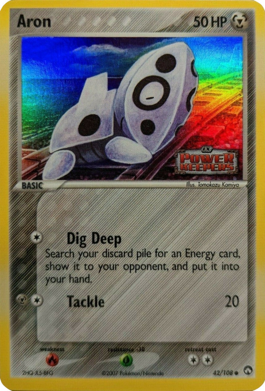 Aron 042  - Reverse Holofoil Power Keepers - Common