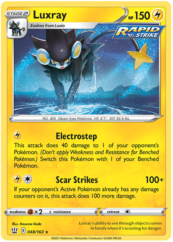 Luxray 048  - Holofoil SWSH05 Battle Styles - Holo Rare