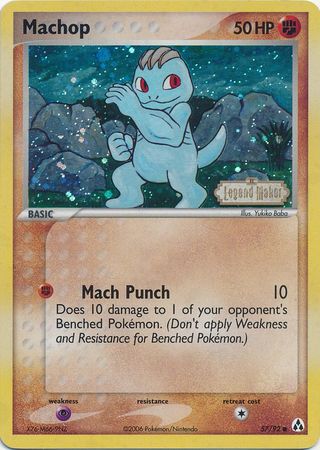 Machop/92  - Reverse Holofoil Legend Maker - Common