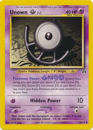 Unown [U] 051  - Unlimited Neo Discovery - Uncommon