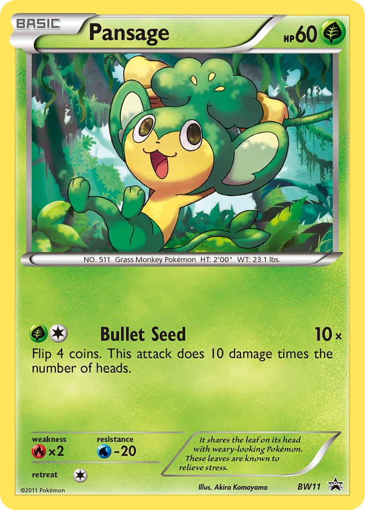 Pansage - BW11  - Holofoil Black and White Promos - Promo