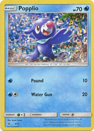 Popplio - 4/12/12  - Holofoil McDonalds Promos 2017 - Promo