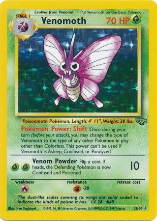 Venomoth (13) 013/64  Jungle - Holo Rare