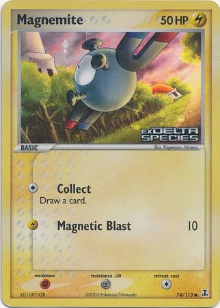 Magnemite 074  - Reverse Holofoil Delta Species - Common