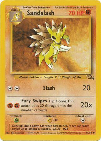 Sandslash 041  - Unlimited Fossil - Uncommon