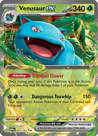 Venusaur ex 003/165  - Holofoil SV Scarlet & Violet 151 - Double Rare