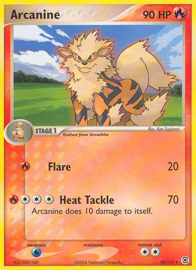 Arcanine/112  FireRed & LeafGreen - Rare