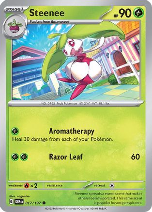 Steenee 017  SV03 Obsidian Flames - Common