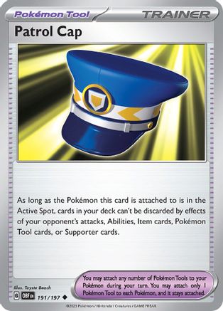 Patrol Cap 191  - Reverse Holofoil SV03 Obsidian Flames - Uncommon