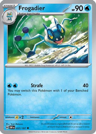 Frogadier 057  SV03 Obsidian Flames - Uncommon