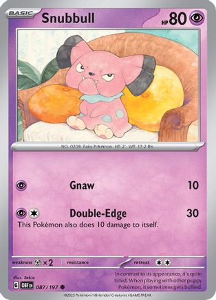 Snubbull 087  SV03 Obsidian Flames - Common