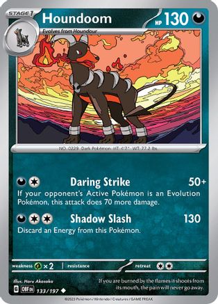 Houndoom 133  SV03 Obsidian Flames - Uncommon