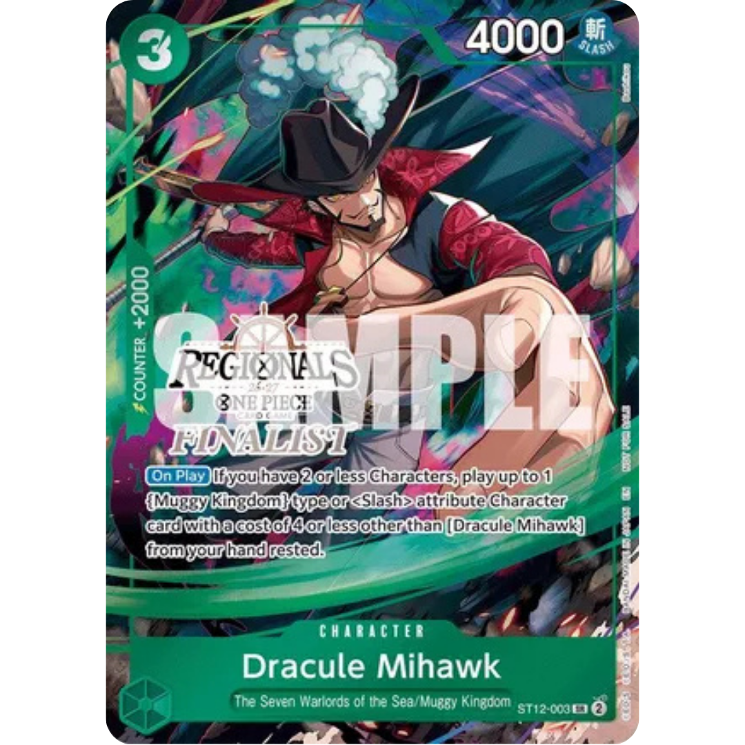 Dracule Mihawk (Regionals Finalist Card Set 26-27) (ST12-003) - One Piece Promotion Cards Foil