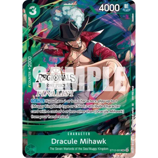 Dracule Mihawk (Regionals Finalist Card Set 26-27) (ST12-003) - One Piece Promotion Cards Foil