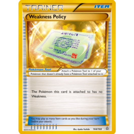 Weakness Policy (164 Secret Rare) 164  - Holofoil XY  Primal Clash - Secret Rare