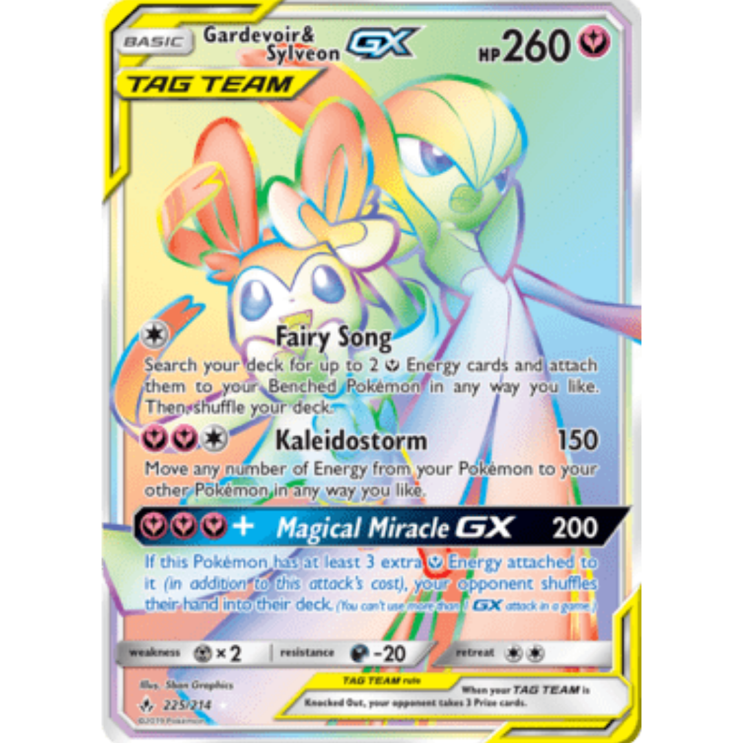 Gardevoir & Sylveon GX (Secret)  - Holofoil SM  Unbroken Bonds - Secret Rare