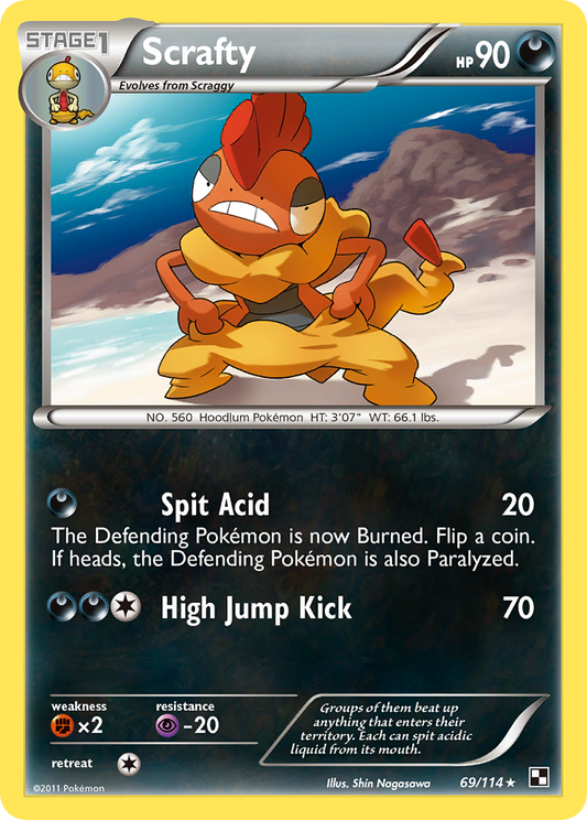 Scrafty  Black and White - Rare