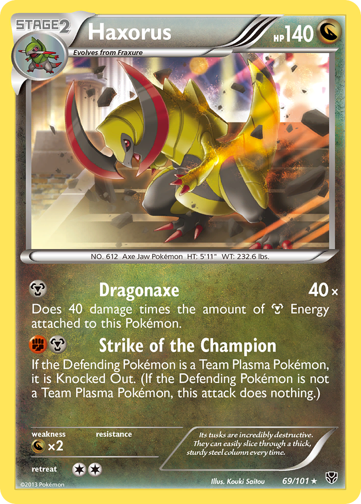 Haxorus 069  - Holofoil Plasma Blast - Holo Rare