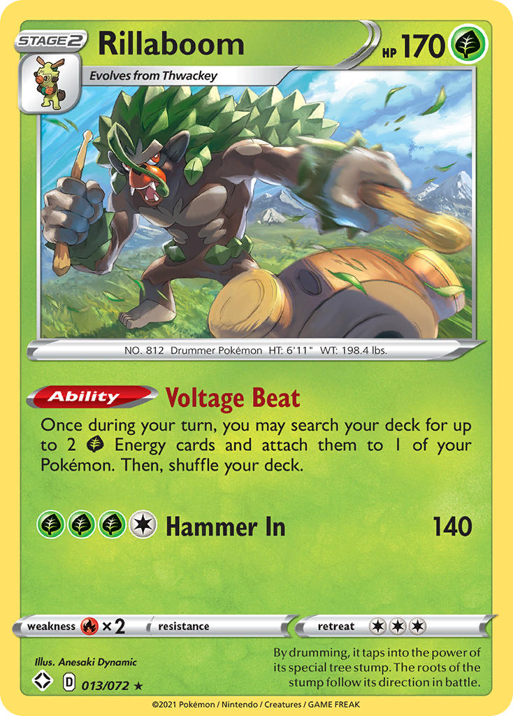 Rillaboom 013  - Holofoil Shining Fates - Holo Rare