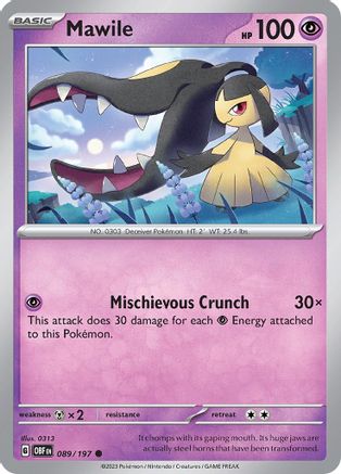 Mawile 089/197  SV03 Obsidian Flames - Common