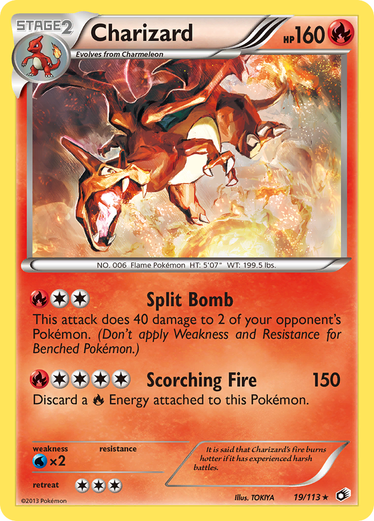Charizard 019  - Holofoil Legendary Treasures - Holo Rare