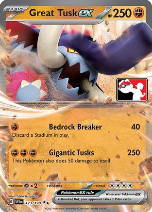 Great Tusk ex  - Holofoil Prize Pack Series Cards - Double Rare
