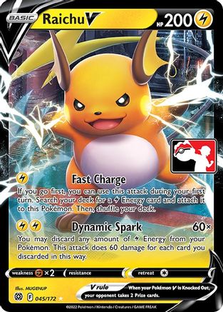 Raichu V/172  - Holofoil Prize Pack Series Cards - Ultra Rare
