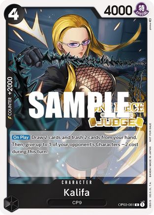 Kalifa (Judge Pack Vol. 2) (OP03-081) - One Piece Promotion Cards Foil