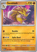 Sandslash 028  - Reverse Holofoil SV Scarlet & Violet 151 - Uncommon