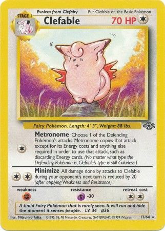 Clefable (17) 017/64  - Unlimited Jungle - Rare