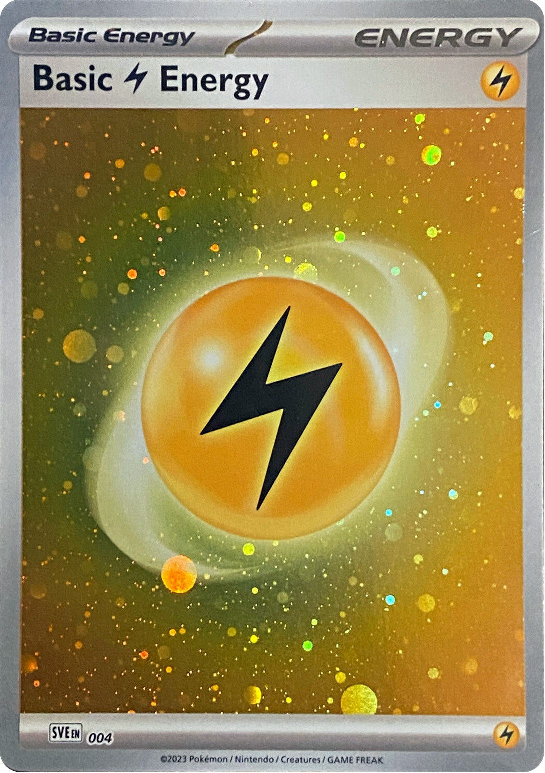 Basic Lightning Energy (Cosmos Holo) 004  - Holofoil SVE Scarlet & Violet Energies - Common