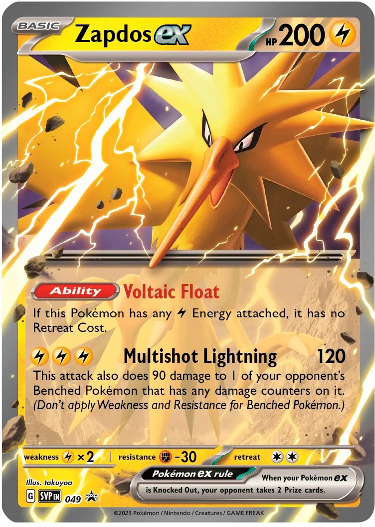 Zapdos ex 049  - Holofoil Jumbo Cards - Promo